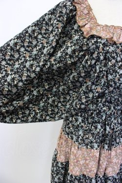 画像4: axes femme NOSTALGIE / 小花切替裾刺繍ワンピース M ブラック T-25-12-22-021-AX-OP-SA-ZT