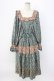 画像1: axes femme NOSTALGIE / 小花切替裾刺繍ワンピース M グリーン T-25-12-22-022-AX-OP-SA-ZT (1)
