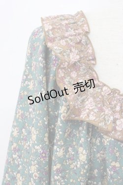 画像3: axes femme NOSTALGIE / 小花切替裾刺繍ワンピース M グリーン T-25-12-22-022-AX-OP-SA-ZT530