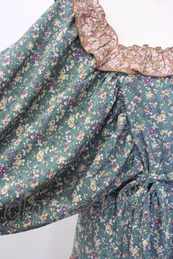 画像4: axes femme NOSTALGIE / 小花切替裾刺繍ワンピース M グリーン T-25-12-22-022-AX-OP-SA-ZT