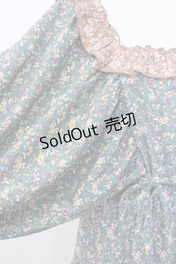 画像4: axes femme NOSTALGIE / 小花切替裾刺繍ワンピース M グリーン T-25-12-22-022-AX-OP-SA-ZT530