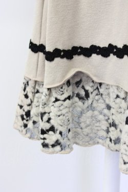 画像5: axes femme / フロント編み上げ半袖ワンピース  ベージュ T-25-12-22-024-AX-OP-SA-ZT