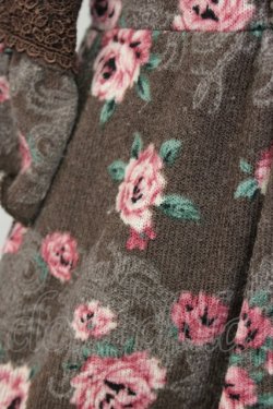 画像5: axes femme / 2リボン&薔薇柄半袖チュニック  ブラウンＸピンク T-25-12-22-025-AX-OP-SA-ZT