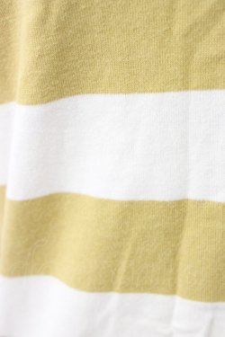 画像4: INGEBORG / セーラー襟ボーダー長袖Tシャツ  イエローストライプ T-25-12-22-003-LO-TS-SA-ZT