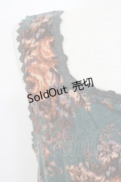 画像3: axes femme / アンティークブーケ柄チュニ  グリーン T-25-12-22-027-AX-OP-SA-ZT530