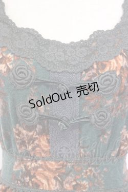 画像4: axes femme / アンティークブーケ柄チュニ  グリーン T-25-12-22-027-AX-OP-SA-ZT530