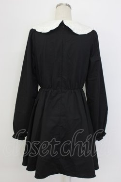 画像2: Honey Cinnamon / 丸襟ワンピース  黒Ｘ白 T-25-12-22-032-LO-OP-SA-ZT