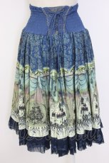 画像2: Ozz Croce / Tea Partyスカート  ブルー T-25-12-22-034-OO-SK-SA-ZT530 (2)