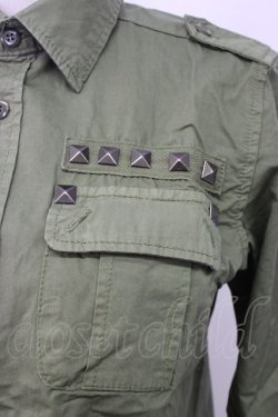 画像3: WORLD WIDE LOVE！(Rydia) / スタッズ長袖つなぎ  カーキ T-25-12-22-037-PU-OP-SA-ZT