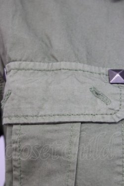 画像5: WORLD WIDE LOVE！(Rydia) / スタッズ長袖つなぎ  カーキ T-25-12-22-037-PU-OP-SA-ZT