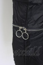 画像3: LISTEN FLAVOR / ZIP切り替えサテンパンツ  黒Ｘシルバー T-25-12-22-039-PU-PA-SA-ZT531 (3)