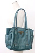axes femme / 鍵チェーンローズ型押しバッグ  グリーン T-25-12-22-041-AX-BG-SA-ZT