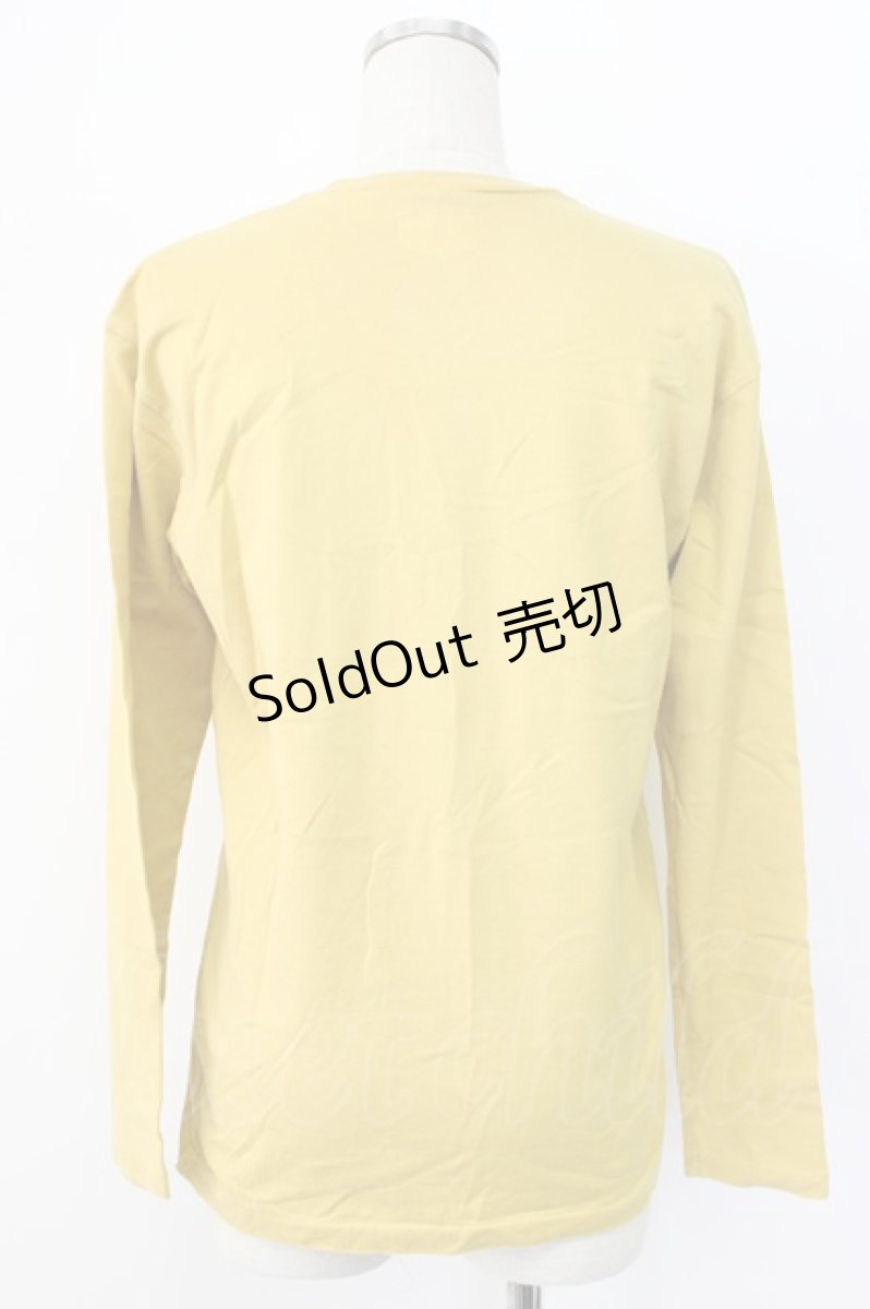 画像2: WONDERFUL WORLD / ラウンドワッペン長袖Tシャツ  イエロー T-25-12-22-005-LO-TS-SA-ZT530 (2)