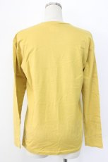画像2: WONDERFUL WORLD / ラウンドワッペン長袖Tシャツ  イエロー T-25-12-22-005-LO-TS-SA-ZT530 (2)