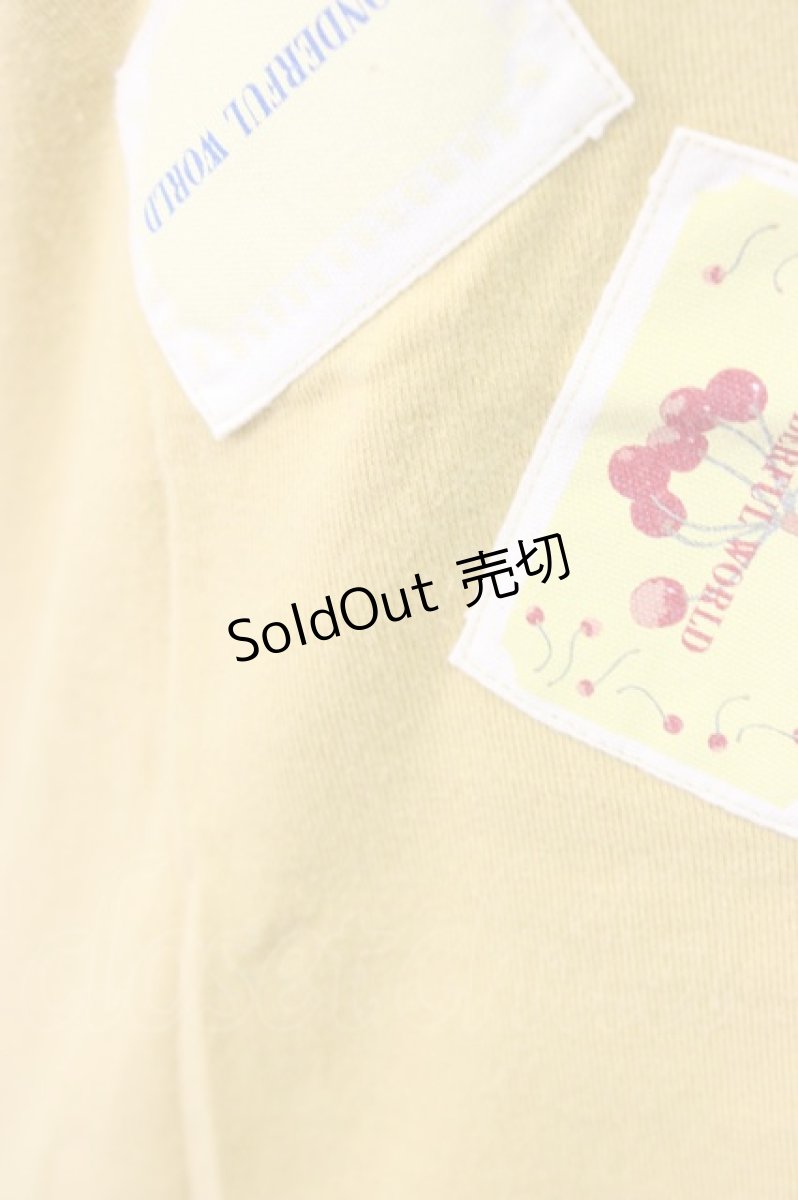 画像3: WONDERFUL WORLD / ラウンドワッペン長袖Tシャツ  イエロー T-25-12-22-005-LO-TS-SA-ZT530 (3)