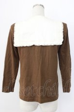 画像2: INGEBORG / セーラー襟Tシャツ  ブラウン T-25-12-22-007-LO-TS-SA-ZT530 (2)