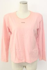 画像1: PINK HOUSE / ロゴ長袖Tシャツ  ピンク T-25-12-22-008-LO-TS-SA-ZT530 (1)