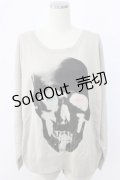 WORLD WIDE LOVE！(Rydia) / ドクロニットトップス  グレーＸ黒 T-25-12-22-011-PU-BL-SA-ZT