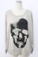 画像1: WORLD WIDE LOVE！(Rydia) / ドクロニットトップス  グレーＸ黒 T-25-12-22-011-PU-BL-SA-ZT (1)