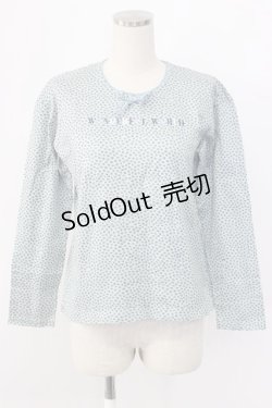 画像1: WONDERFUL WORLD / スミレ小花総柄カットソー  ブルー T-25-12-22-012-LO-TO-SA-ZT530
