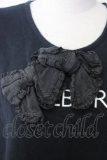 画像3: INGEBORG / ロゴ&リボンTシャツ  ブラック T-25-12-22-015-LO-TS-SA-ZT530 (3)