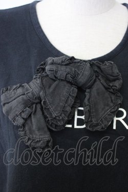 画像3: INGEBORG / ロゴ&リボンTシャツ  ブラック T-25-12-22-015-LO-TS-SA-ZT