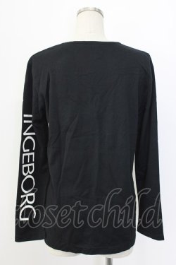画像2: INGEBORG / ロゴワッペン付き長袖Tシャツ  ブラック T-25-12-22-017-LO-TS-SA-ZT