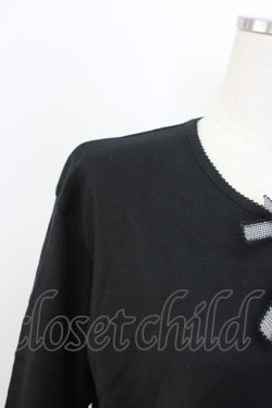 画像4: WONDERFUL WORLD / リボン&クローバTシャツ  ブラック T-25-12-22-018-LO-TS-SA-ZT