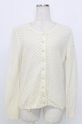 INGEBORG / お花ボタンニットカーディガン  アイボリー T-25-12-25-001-LO-TO-SA-ZT