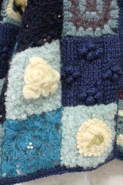 画像5: PINK HOUSE / パッチワークニットカーディガン  青 T-25-12-25-002-LO-TO-SA-ZT412