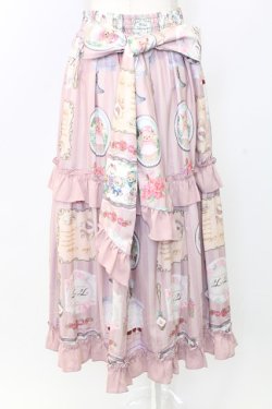 画像2: axes femme kawaii / ティティ×ベアファミリースカート  ピンク T-25-12-25-022-AX-SK-SA-ZT