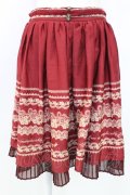 axes femme / メッセージ柄スカート  ボルドー T-25-12-25-023-AX-SK-SA-ZT