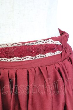 画像3: axes femme / メッセージ柄スカート  ボルドー T-25-12-25-023-AX-SK-SA-ZT