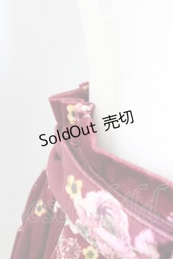 画像4: axes femme / 花柄プリントベロアスカート  ボルドー T-25-12-25-024-AX-SK-SA-ZT429