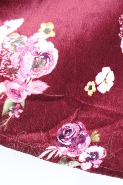 画像5: axes femme / 花柄プリントベロアスカート  ボルドー T-25-12-25-024-AX-SK-SA-ZT