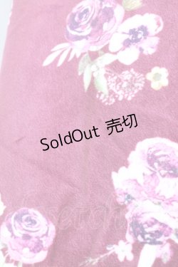 画像6: axes femme / 花柄プリントベロアスカート  ボルドー T-25-12-25-024-AX-SK-SA-ZT429