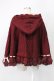 画像2: axes femme POETIQUE / リボン裏ボアニットケープ M ワイン T-25-12-25-003-AX-CO-SA-ZT (2)