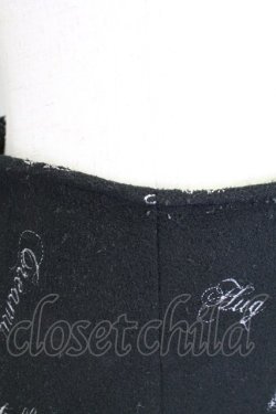 画像4: axes femme / 刺繍&編み上げスカート M ブラック T-25-12-25-029-AX-SK-SA-ZT