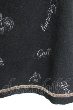 画像5: axes femme / 刺繍&編み上げスカート M ブラック T-25-12-25-029-AX-SK-SA-ZT