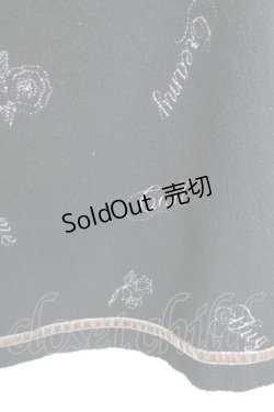 画像5: axes femme / 刺繍&編み上げスカート M ブラック T-25-12-25-029-AX-SK-SA-ZT436