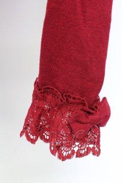 画像4: axes femme kawaii / レーシーフリルニットプル M ボルドー T-25-12-25-004-AX-TO-SA-ZT