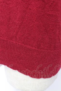 画像5: axes femme kawaii / レーシーフリルニットプル M ボルドー T-25-12-25-004-AX-TO-SA-ZT