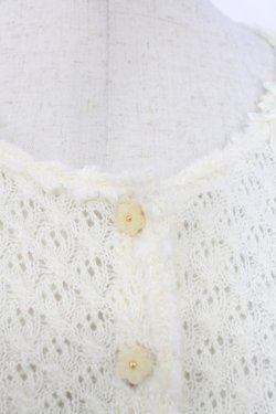 画像3: INGEBORG / お花ボタンニットカーディガン  アイボリー T-25-12-25-001-LO-TO-SA-ZT