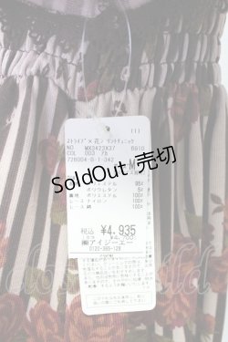 画像5: axes femme / ストライプＸ花プリントチュニック M アカ T-25-12-25-007-AX-OP-SA-ZT414