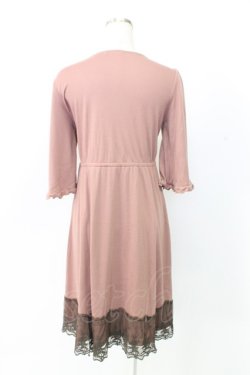 画像2: axes femme / カメオレースカットワンピース  ピンクＸグレー T-25-12-25-010-AX-OP-SA-ZT