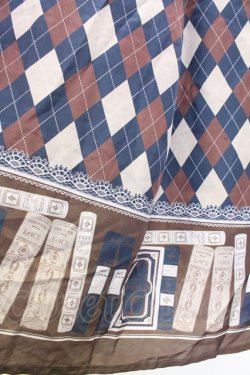 画像4: axes femme / ドッキングワンピース M ブラウン×ネイビー T-25-12-25-012-AX-OP-SA-ZT