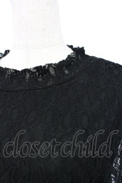 画像3: axes femme / レースドッキングワンピース  黒Ｘグレーチェック T-25-12-25-013-AX-OP-SA-ZT