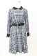 画像1: axes femme / モールチェック柄シャツワンピース M ネイビー T-25-12-25-014-AX-OP-SA-ZT (1)