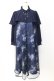 画像1: axes femme / テレスコーププリントケープ風ワンピース M ネイビー T-25-12-25-015-AX-OP-SA-ZT (1)