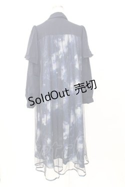 画像2: axes femme / テレスコーププリントケープ風ワンピース M ネイビー T-25-12-25-015-AX-OP-SA-ZT